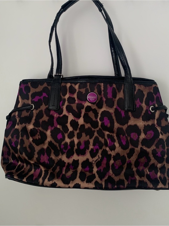 Coach Handbags - Purse | Coach | Purple Cheetah print